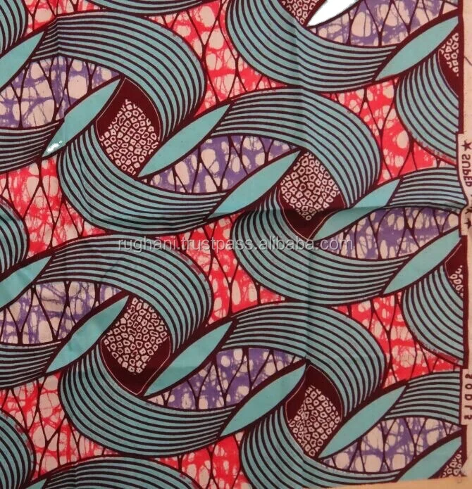 African Real Wax Prints Veritable Real Wax Printed Fabric Cotton Imitation Real Wax Fabric
