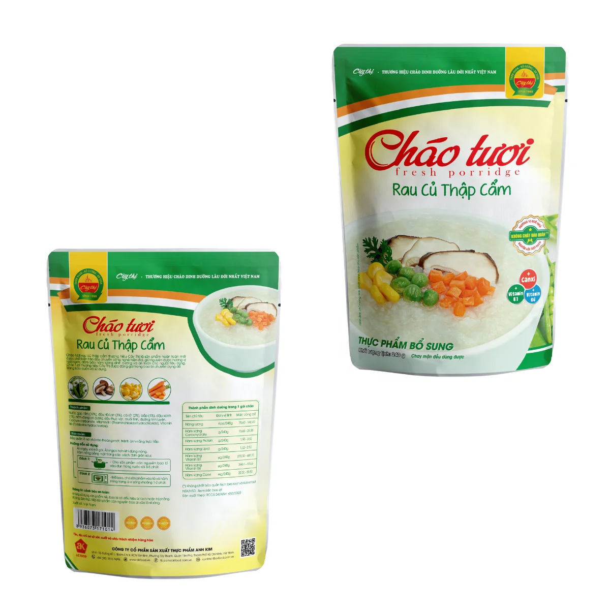 Hot selling Mixed Vegetables fresh porridge low price fresh vegetables ready to eat Vegan food Made in Vietnam manufacturer