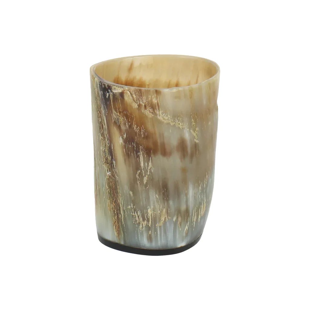 White Horn wine Tumbler Glass Drinkable Tumbler Natural High Quality Custom Glass Buffalo Natural Horn Beer Drink Glass Horn