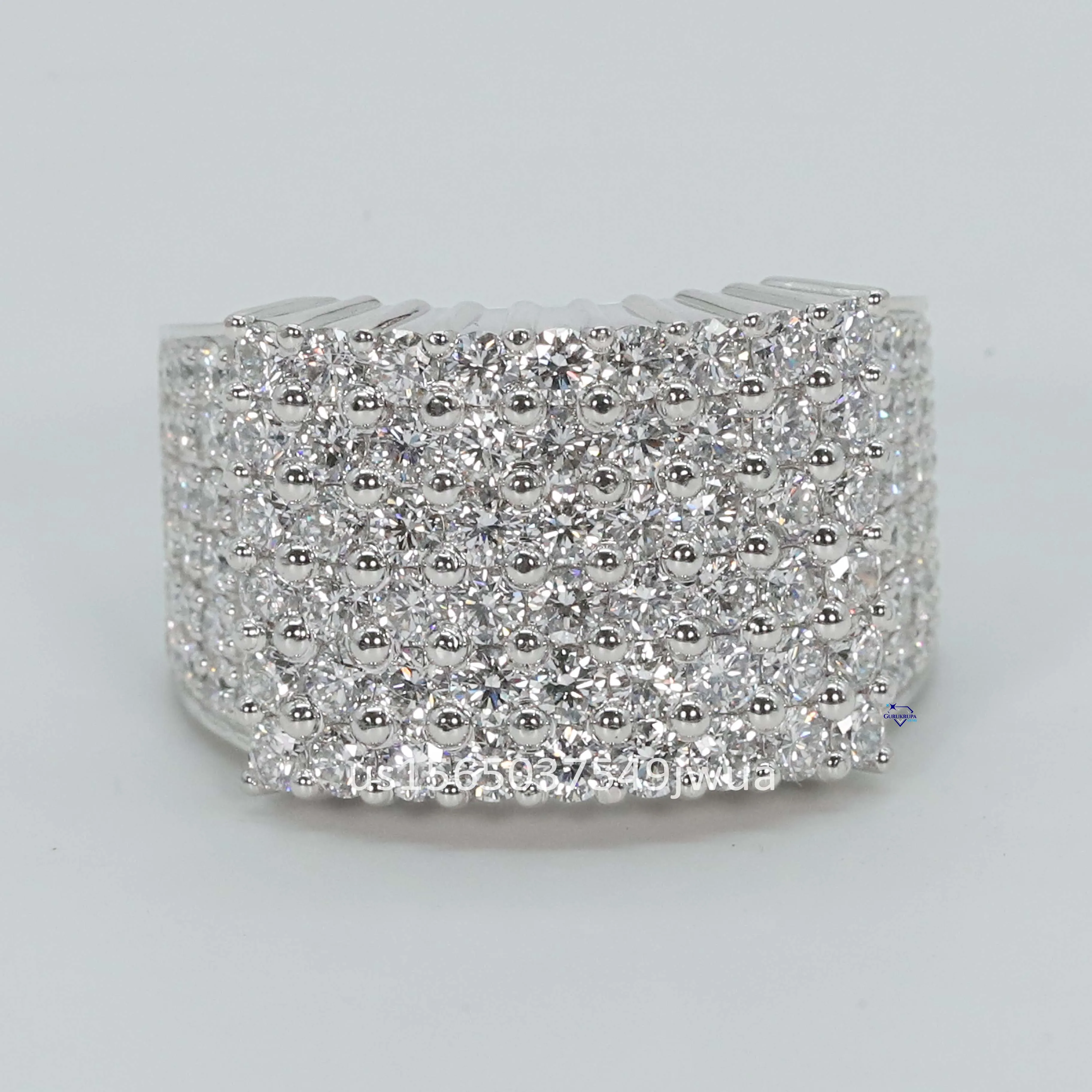 Модное ювелирное изделие роскошное Обледенение 925 стерлингового серебра VVS Moissanite бриллиантовое мужское кольцо настоящий Муассанит Hip HopMens