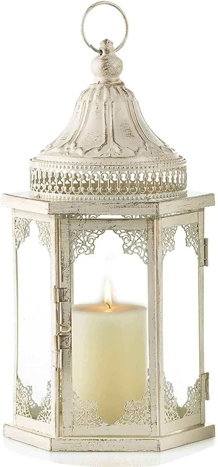 Large Outdoor Lantern,Vintage Style Candle Holders for Pillar Candles, Hanging Lanterns for Living Room Party Wedding Christmas