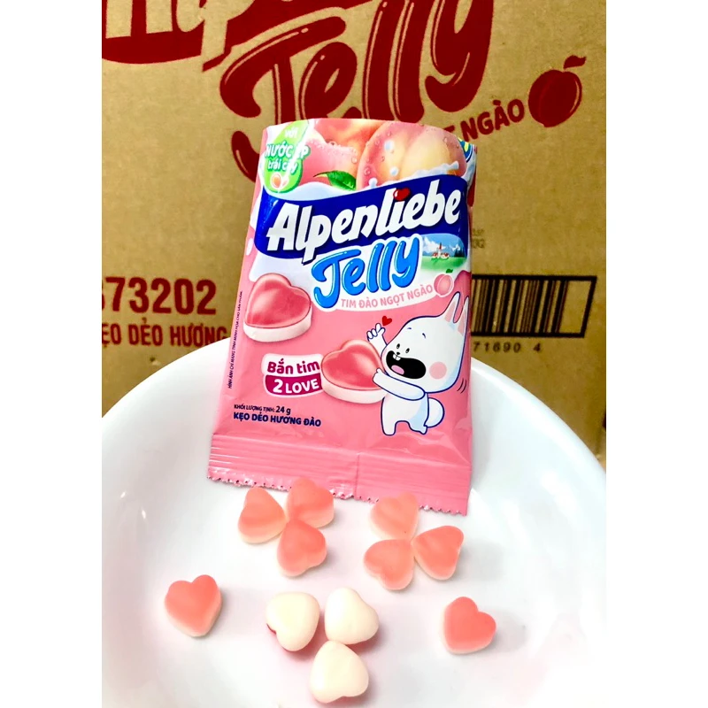 Exporter Alpenlieb.e soft Candy peach flavour bag 24g sweet gummy candy jelly candy with fruit juice Confectionery from Vietnam