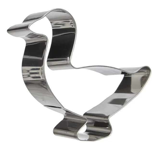 Metal Stainless Steel Goose Cookie Cutter for child spring birthday party  Decorative Cookie Cutter Silver Color Finished
