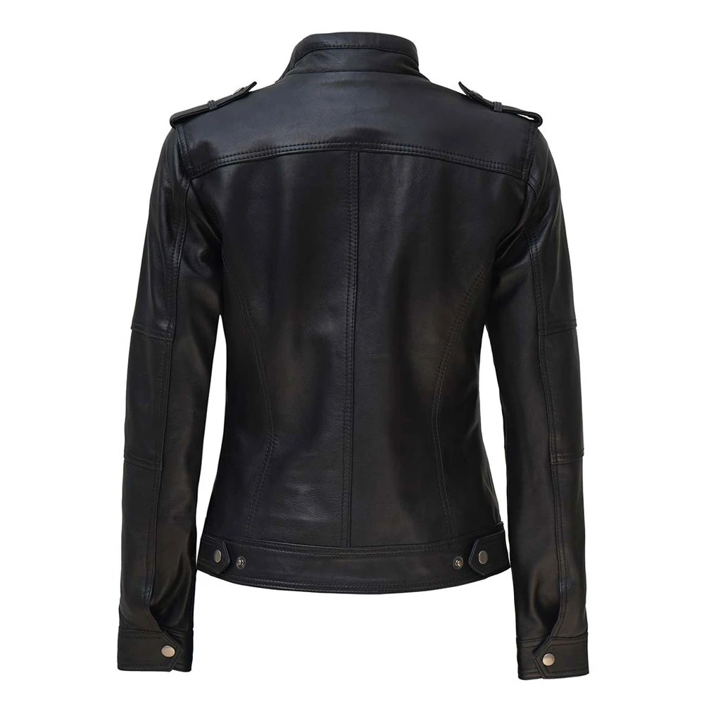 Wholesale Streetwear Casual Women Leather Jackets Fashion Slim Leather Women Jacket Best selling custom Leather women Jackets