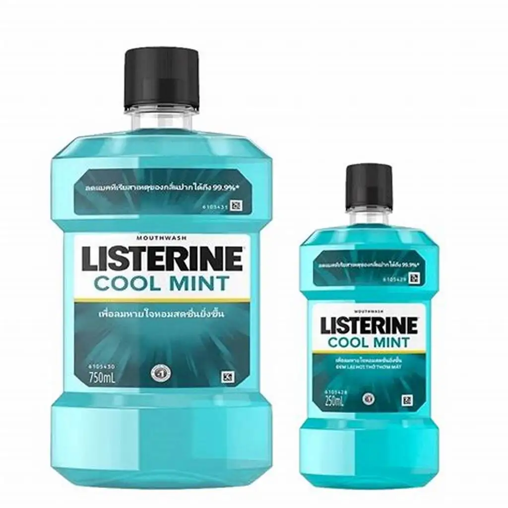 Daily Use Listerine Antiseptic Mouthwash for Bad Breath, 250mL, 500 mL