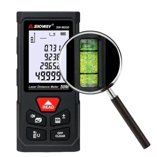 100m Max Measure 8 x 3.5 x 18 Dimensions Hardware Vietnam 120gr Weight Hand Tools KAW laser distance measurer