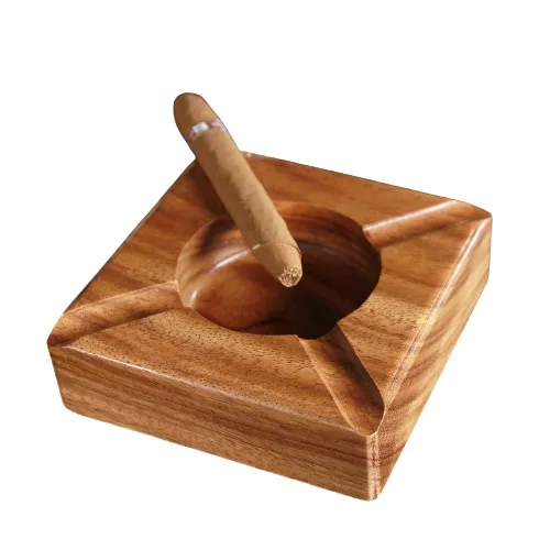 Handmade Classic Wooden Cigar Ashtray New Design for Smoking Ashes Wholesale from Indian Factory
