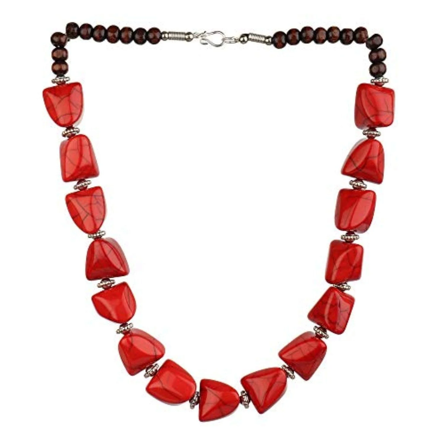 High-Quality red Resin Necklace fashion Jewelry for women from India trendy look handmade resin necklace