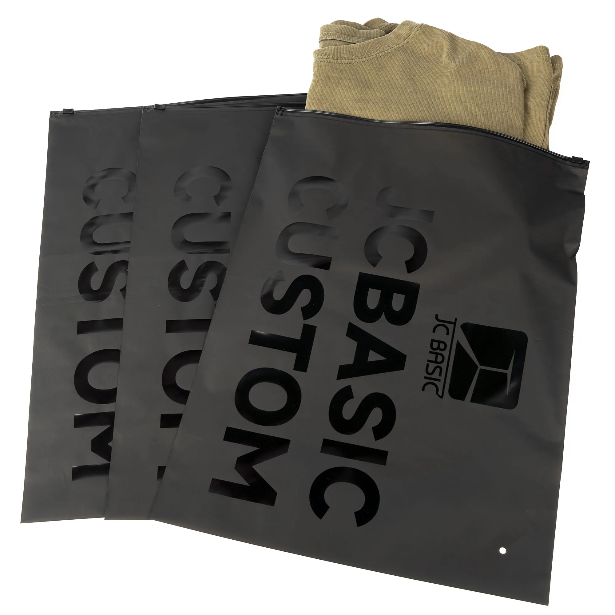 Customized Clothes Bag Water Proof Polythene Small Zip Lock Bags Clear Poly Plastic With for Garment