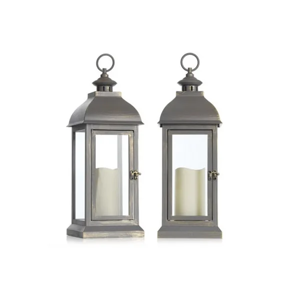 Outdoor Hanging Light Garden Decoration Metal Lantern For Home Decoration Luxury Interior Exterior Garden Silver Plated Bedroom