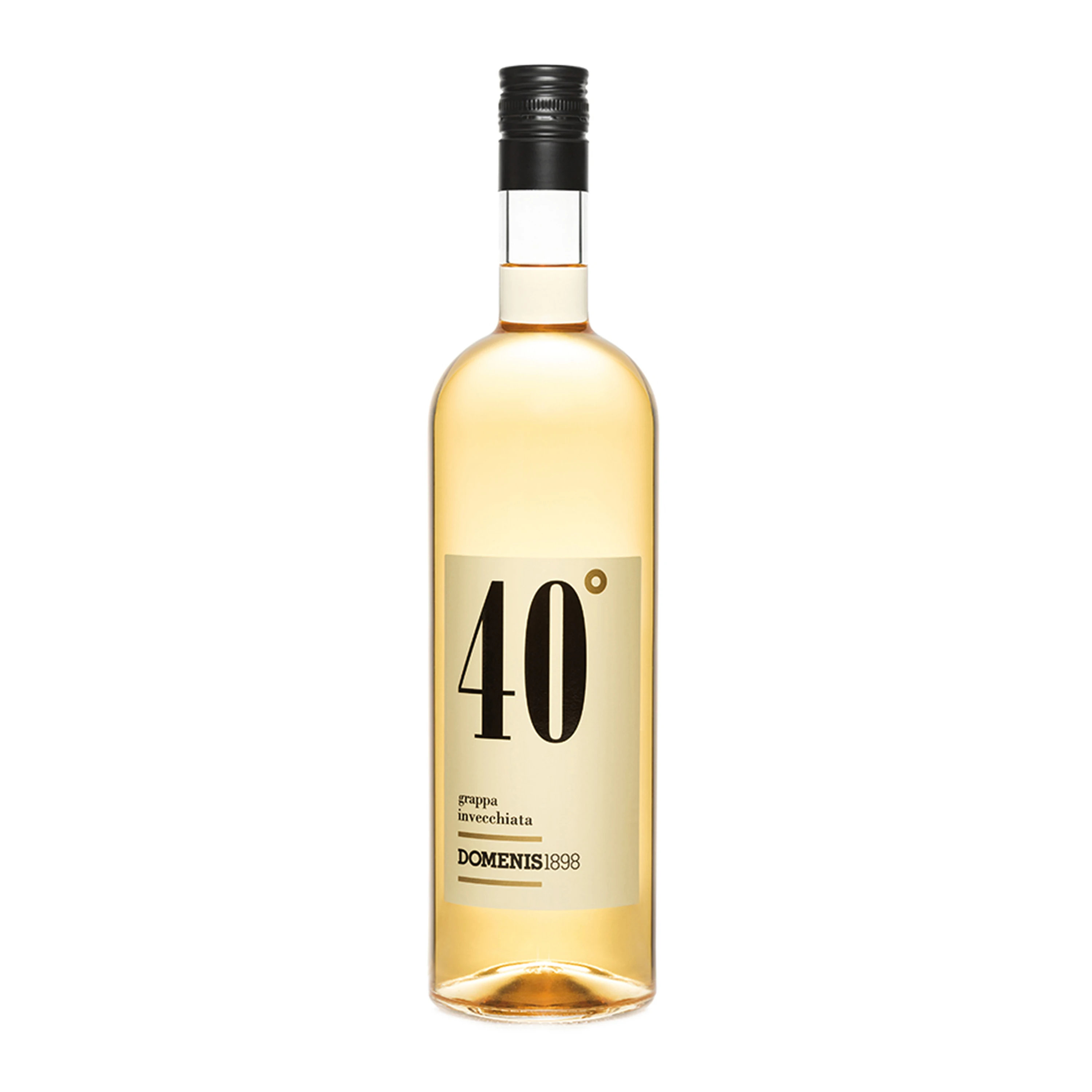 Первоклассная итальянская старая Grappa 40 в стеклянной бутылке 100 cl