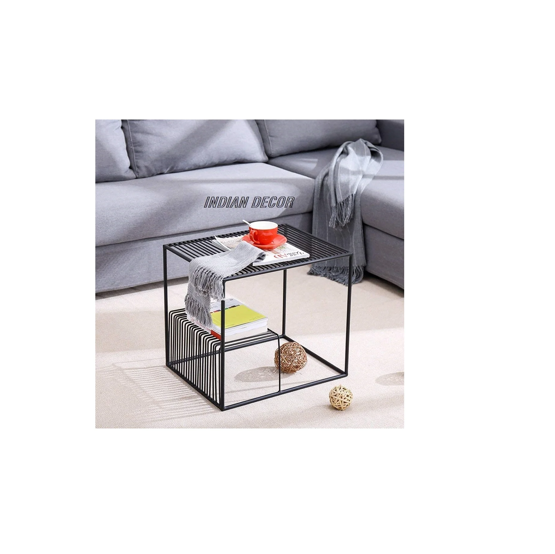 Golden colour metal wire table Coffee High Quality Metal Marble Round Side Table, Marble Side Table With Metal