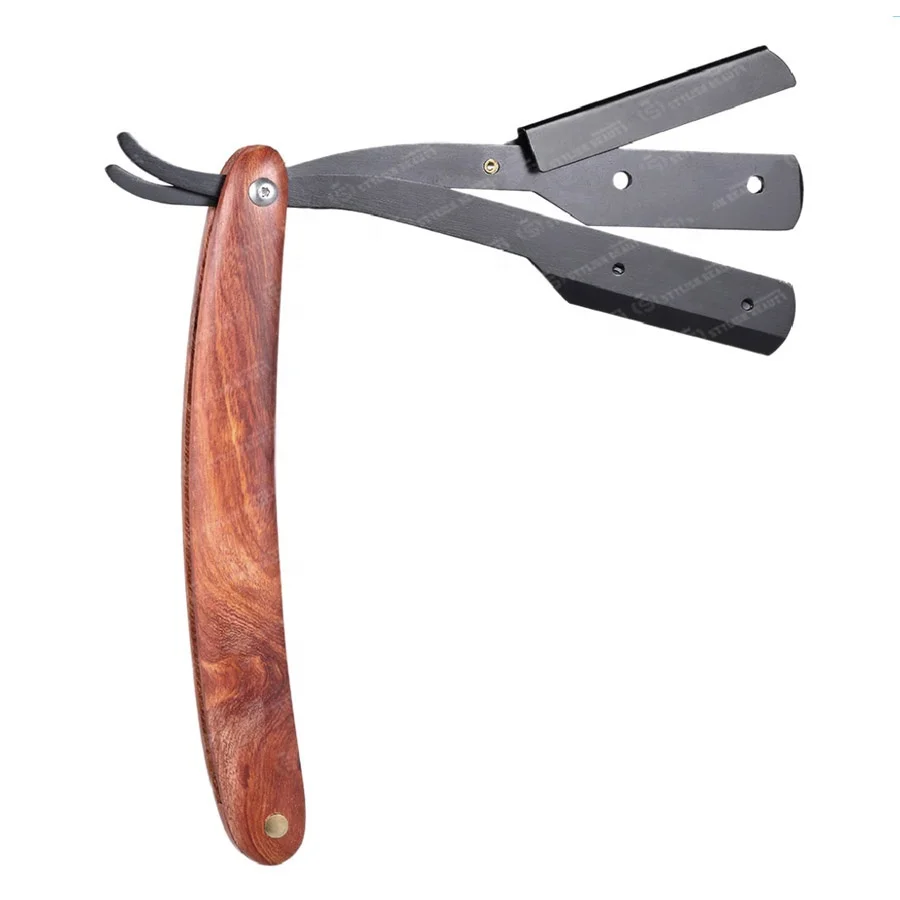 Professional Straight Edge Razor for Men Stainless Steel Barber Cut Throat Razor Folding Manual Shaving Knife Hair Removal Tools