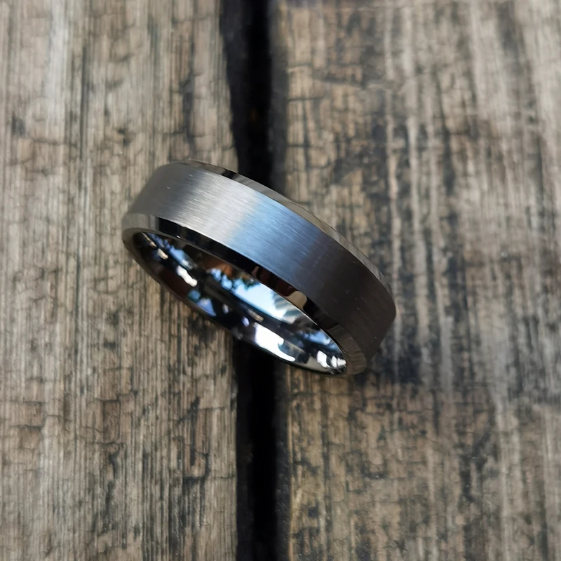 Tizti Jewelry Vintage Hip Hop Wed Fashionable jewelry Male Fashion Brushed Tungsten Ring