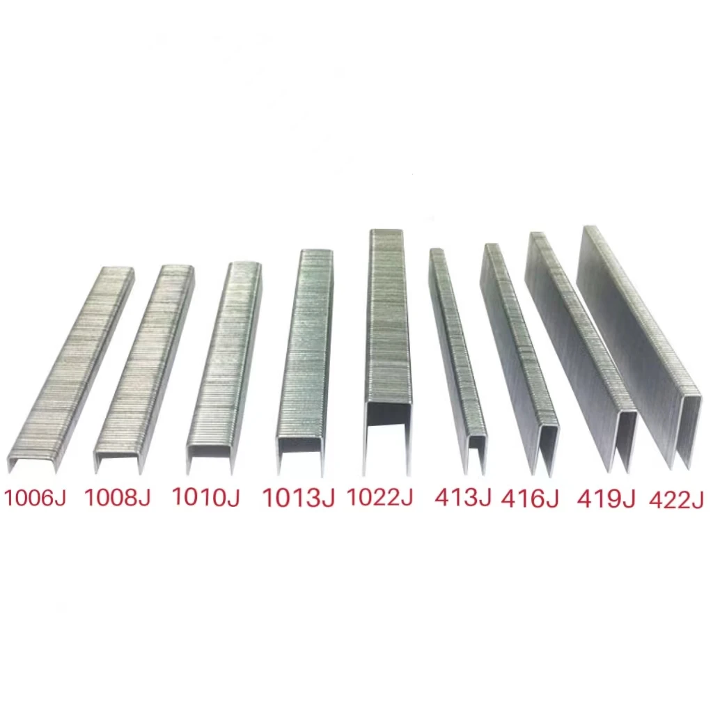 China Factory Wholesale 1008J staples Pneumatic nail for furniture Sofa plank fastener 1008J Air gun nails Wood staples