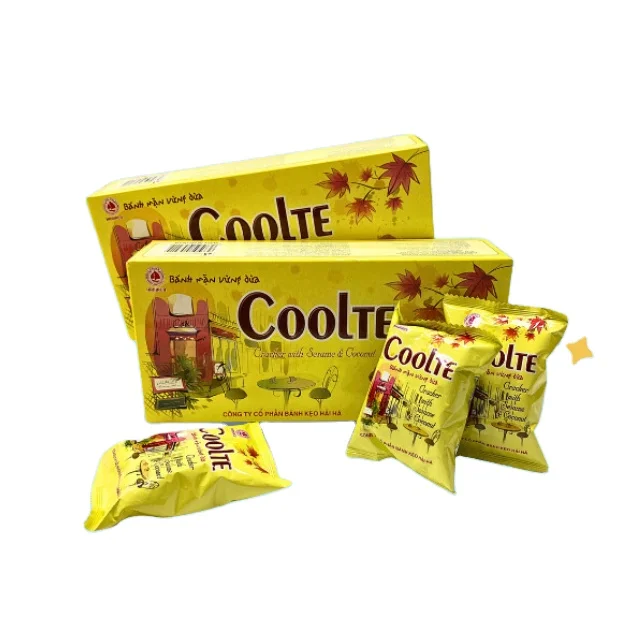 Best selling hot product cracker with sesam and coconut COOLTE Brand Hahal certificate from HaiHaCo since 1960