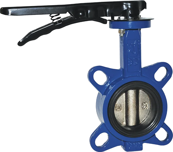 Efficient Flow Control Worm Gear Lever Ductile Iron WCB Wafer Butterfly Valves