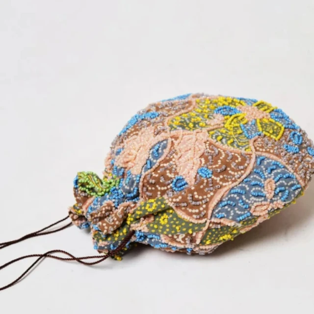 High Quality Fancy Pouch  Handbag For Women Standard Gold Beaded Pouch For Kurti Designer Hand Pouch Bag