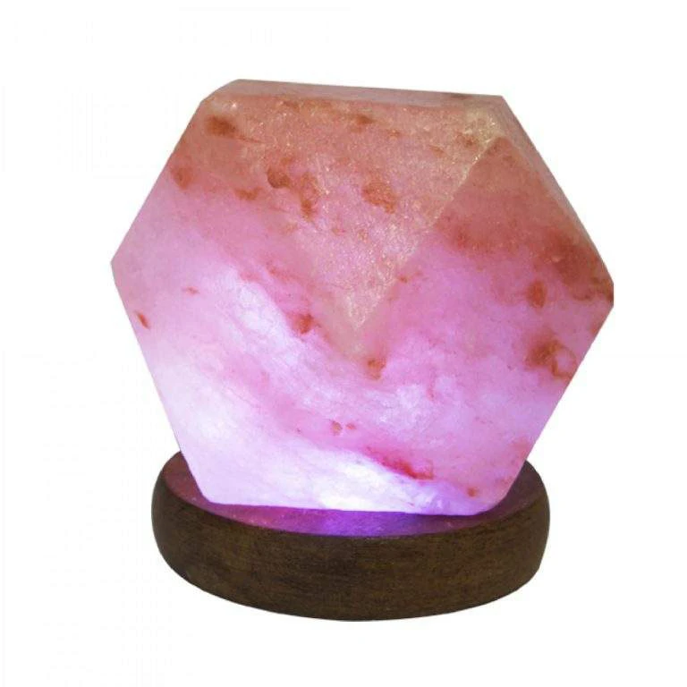 wholesale custom OEM Himalayan Diamond Shape Pink Salt Lamps Wholesale Dimmer Switch 100% Natural Crystal Rock Stone Salt Lamps
