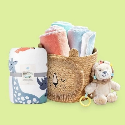 Hot Item Wicker Woven Seagrass Basket Wicker Laundry Baskets Cute Animals Design Kids & Teen Storage Basket For Baby Room Decor