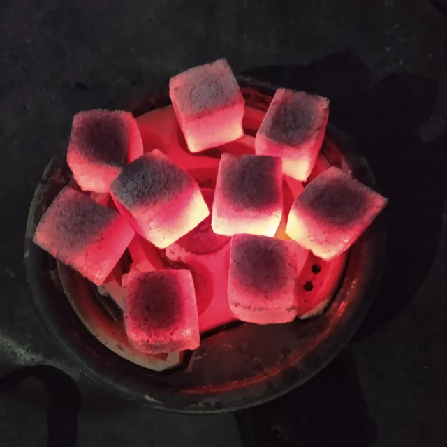 Premium Coconut Shisha Hookah Coal Cube Briquettes Less Ash, Longer Lasting, Clean Burning