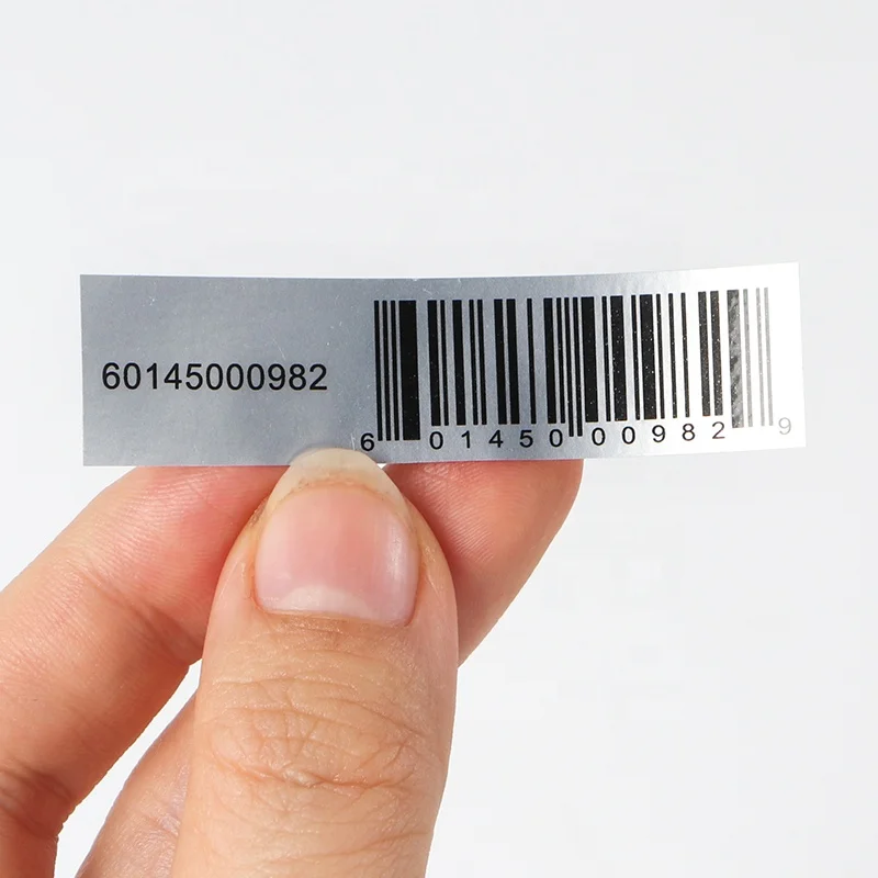 Custom print matte silver heat resistant barcode sticker labels heat-resistant adhesive multilayer label bar code label sticker