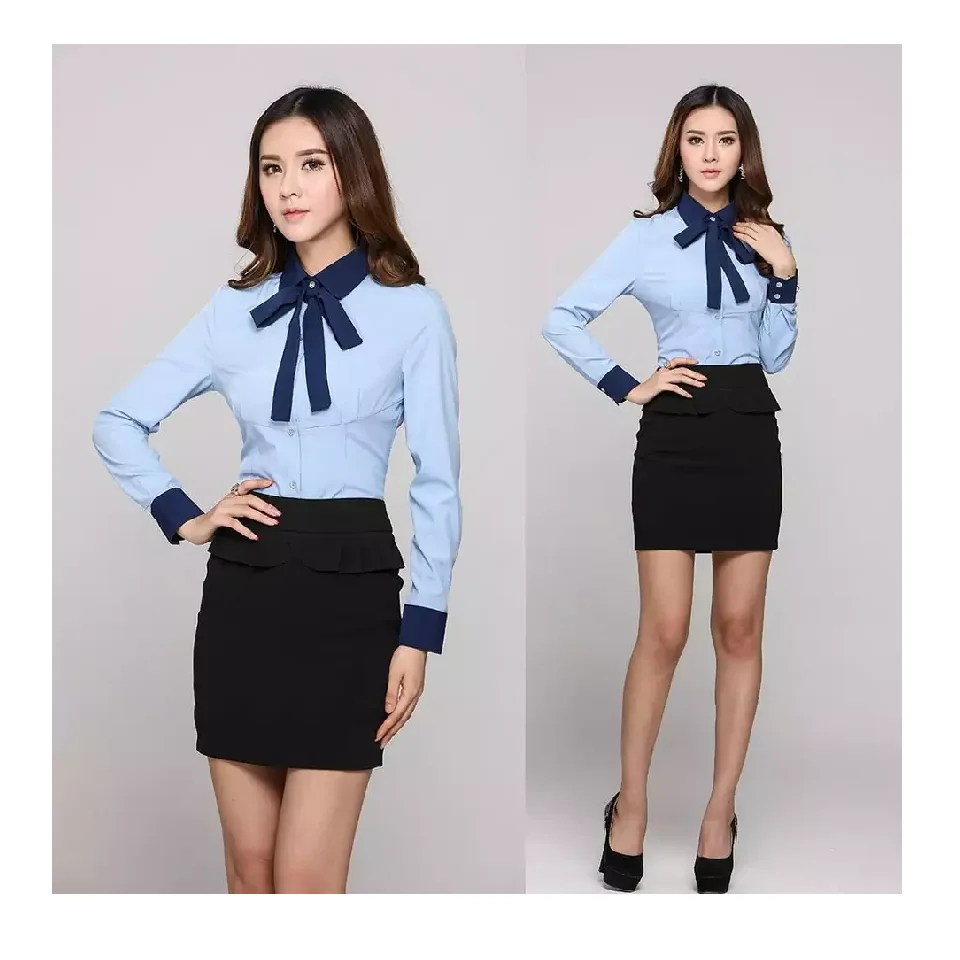 Cotton Women Business Suits Female Uniform Ladies Wholesale Price Sample Available Official Trouser Suits for Ladies