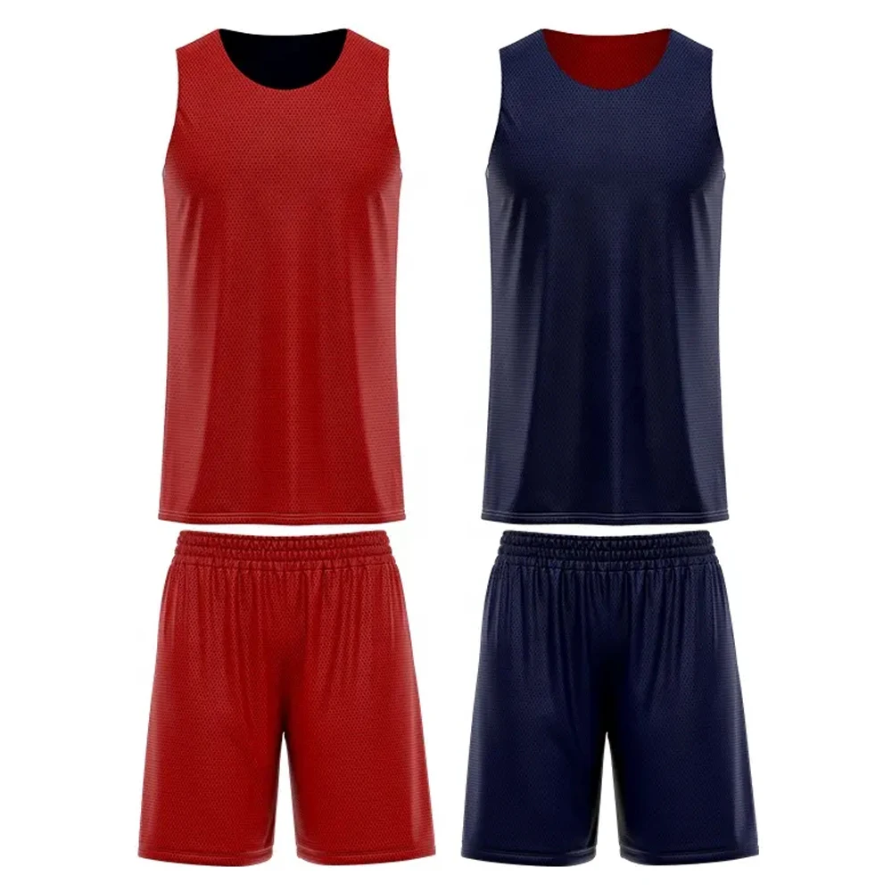 Custom Reversible Mens Mesh Best Quality  Basketball Uniform Wholesale practice Basketball wear  european Basketball Uniforms
