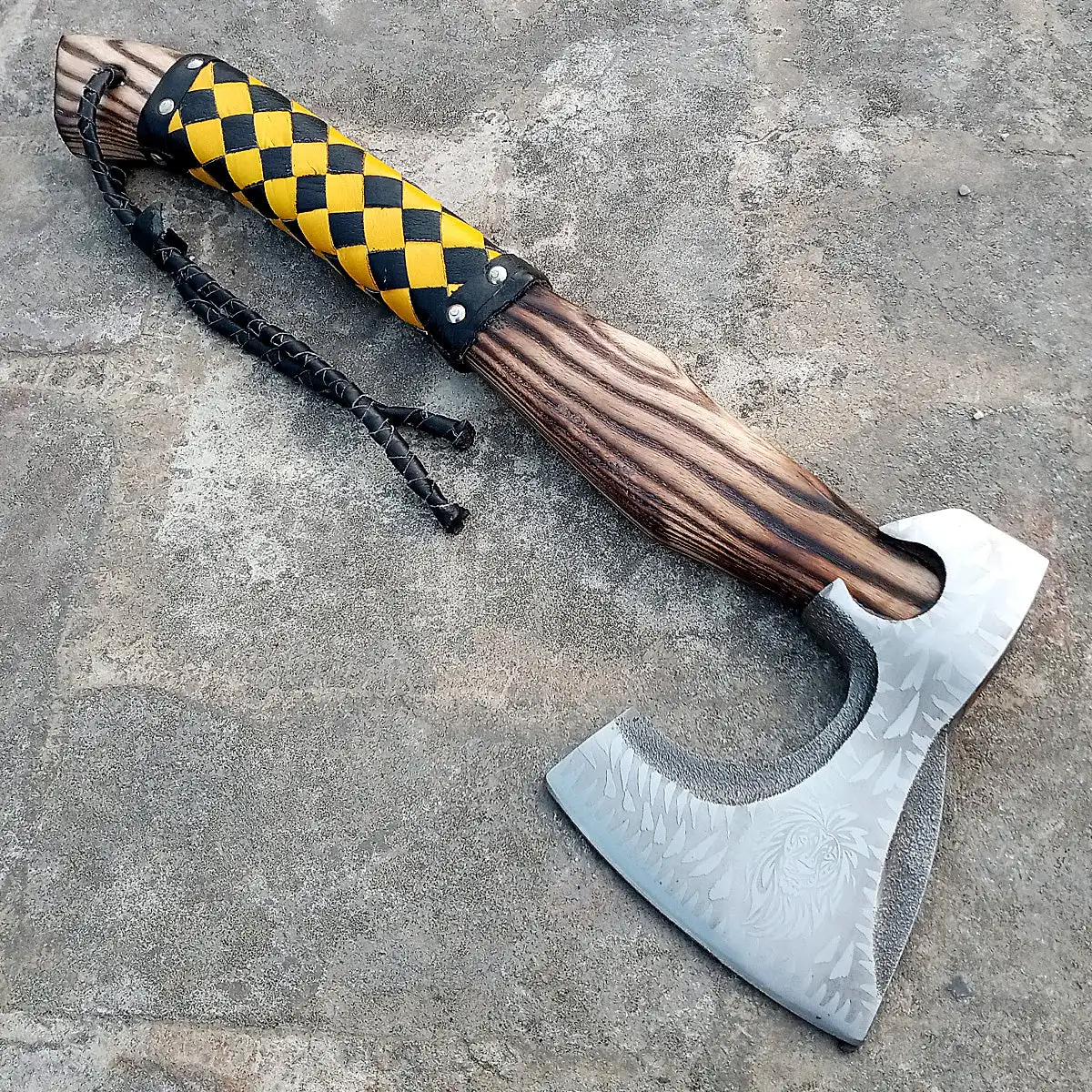 Viking Battle Axe Authentic Tomahawk Design for Splitting and Charms Handcrafted for Historical Reenactments and Collectors