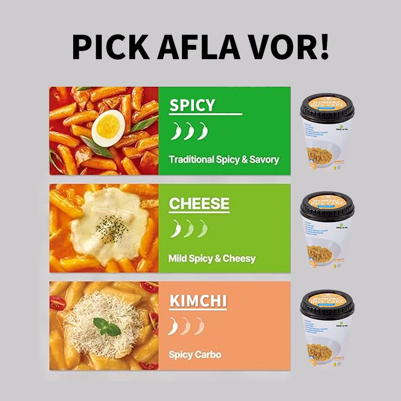 Ketoslim Mo China Korea Cheese Kimchi Spicy Sauce Flavour Konjac Rice Cake Tteokbokki