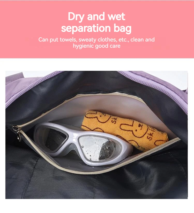 Large Capacity Folding Gym Backpack Sling Bags Tote Bag Duffle Overnight Foldable Travel Bags for Women