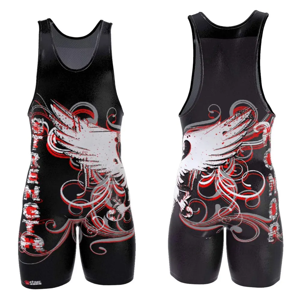 Nation team standard high quality powerlifting wrestling singlet suit large wrestling uniforms