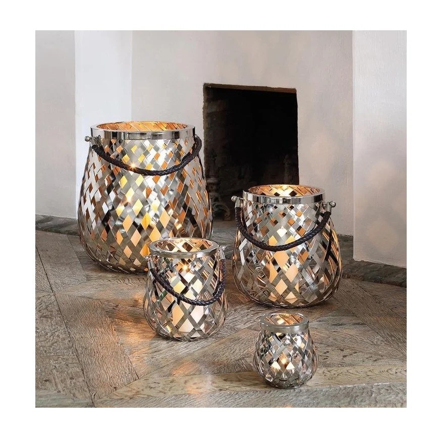 High Quality Silver and Golden Finish Metal Tea Light Votive Iron Indoor & Outdoor Christmas Decoration