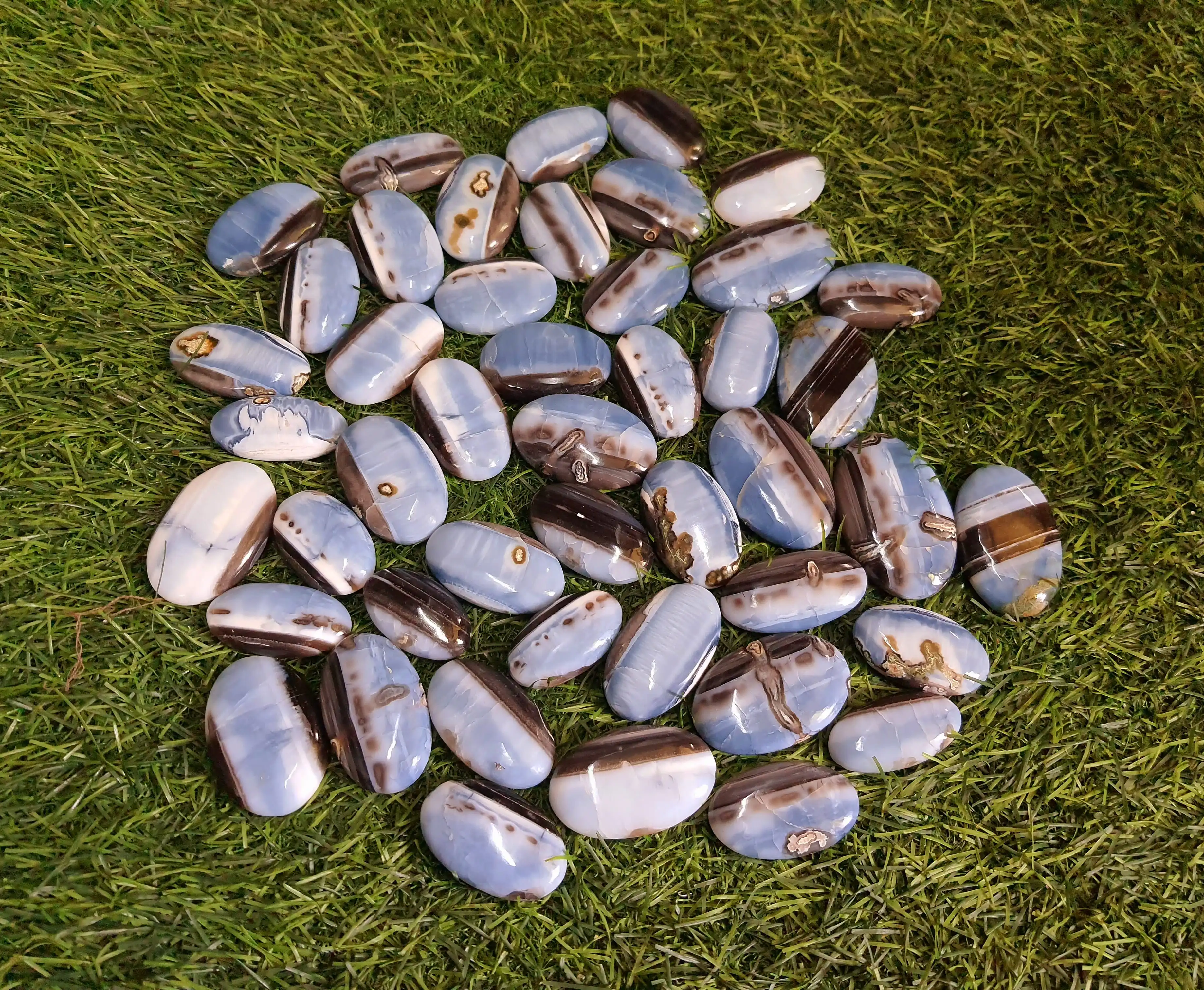 owyhee blue opal palmstone crystals chakra healing energy for decoration hand carving and hand polish bulk sale