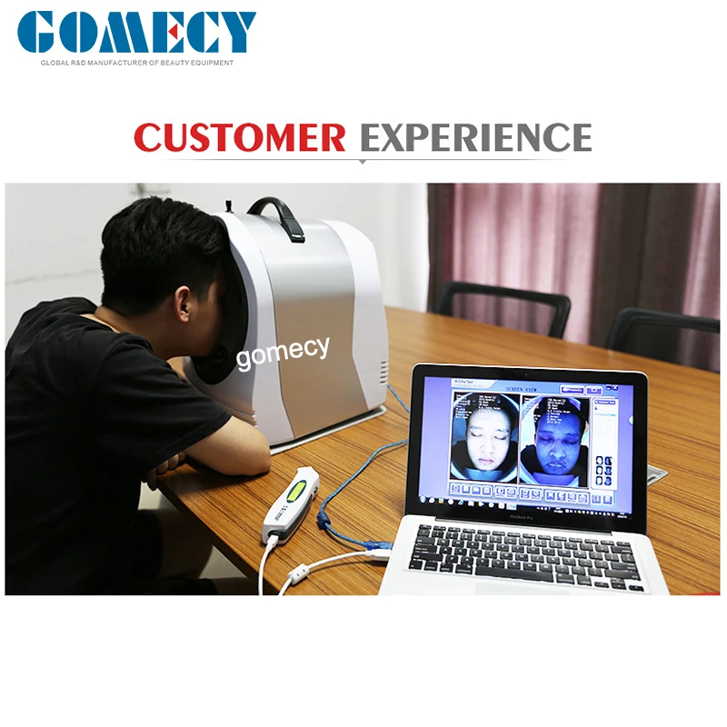 2022 Facial Skin Scanner Diagnostic Analyzer Analysis Mirror Machine Portable magic Mirror 3D Skin Analyzer Skin Analyzer Stand