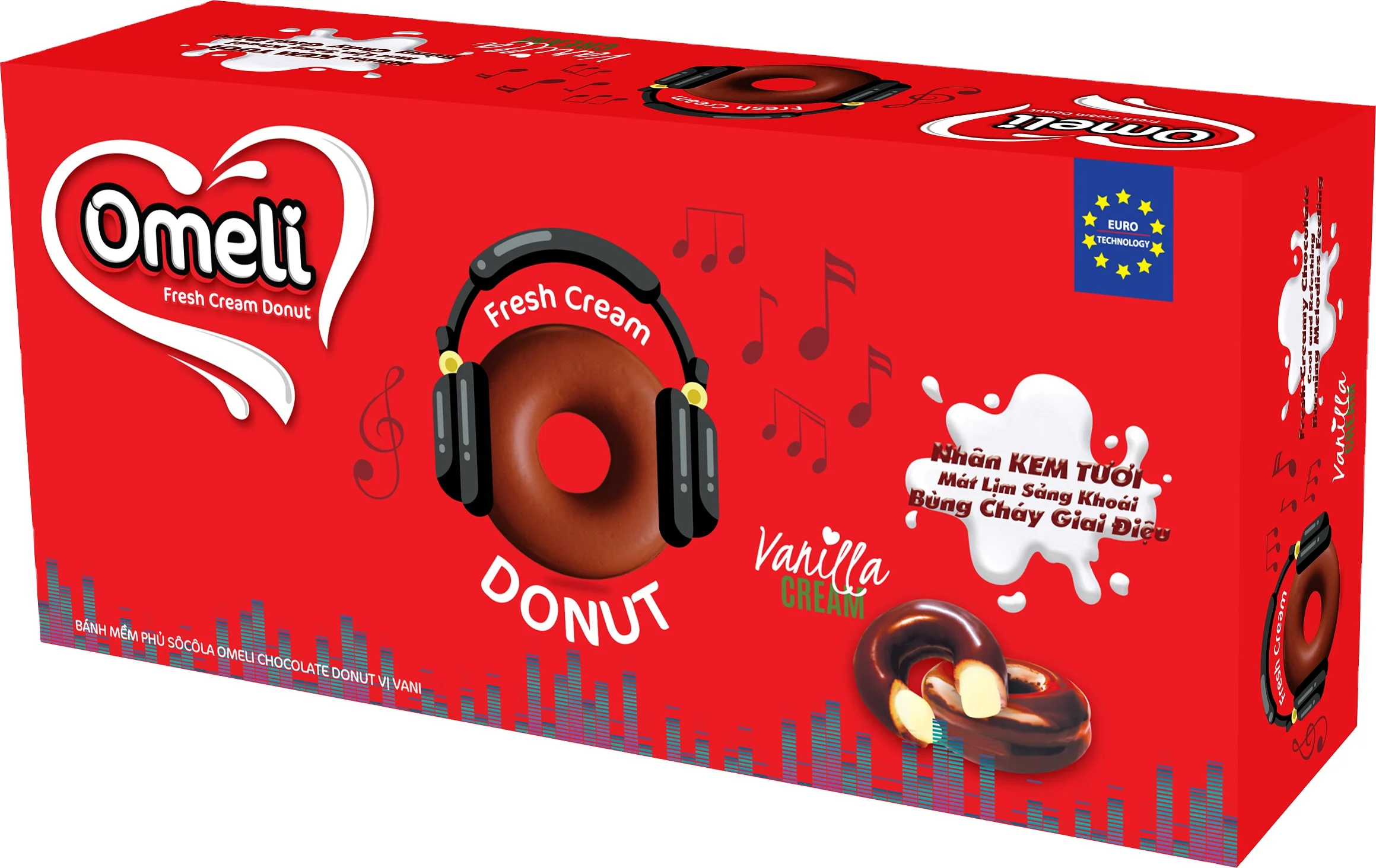 Premium Quality Top Product Brand Omeli donut - 150g - Fresh cream banana flavour -  in Paper Box/ Chocopie ISO HALAL