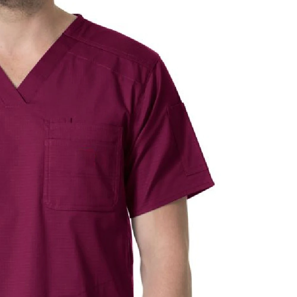 Medical Scrubs Unisex V Neck Nurse Uniform Hot selling Slim V Neck Scrub Top & Skinny Cargo Scrub Pant