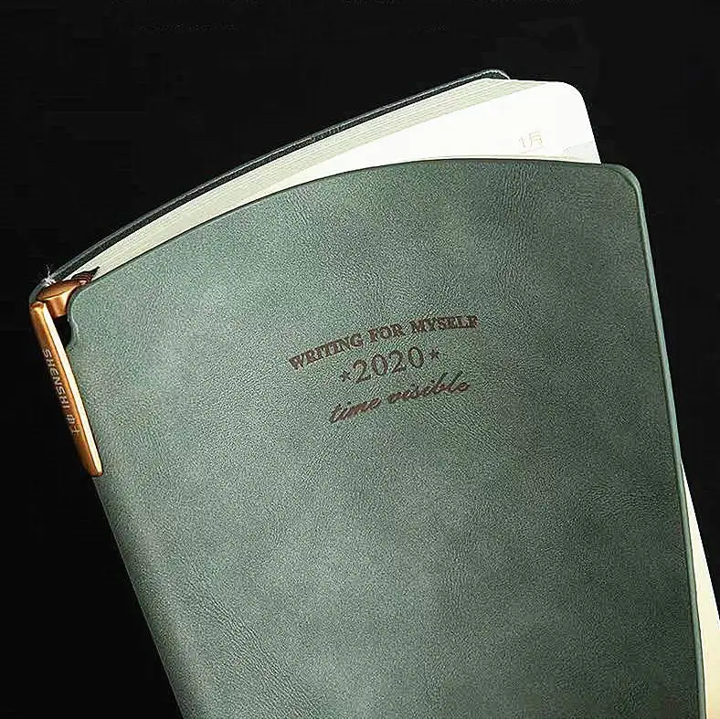 Custom Notebook Soft Touch Suede PU Leather Cover Journal Printed Journal Planner with Pen Holder