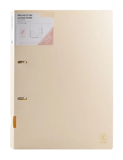 High End Top Quality Pp Plastic MateriaL 2 Ring Binder A4 Size Binder For Business And Office Corn Yellow Color