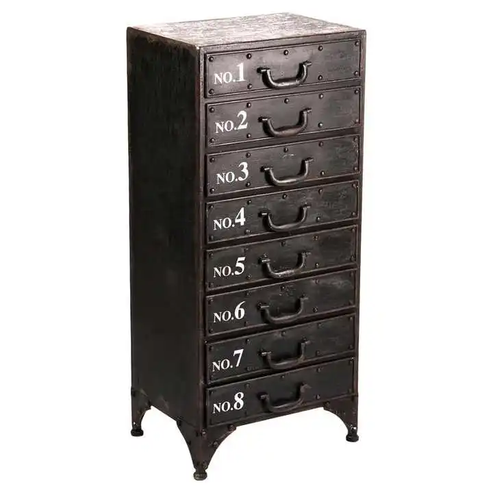 Shipping Container Furniture Living Room Cabinet 8 Drawers Vintage Industrial Metal Cabinet Custom Made Size and Color Bulk OEM
