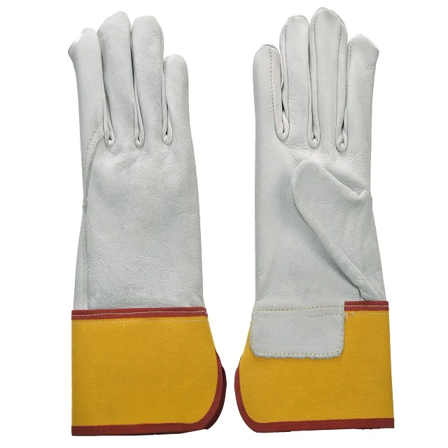 Leather Cowhide Industrial Labor Safety Machinist Hand Protective Welding Work Gloves for Unisex