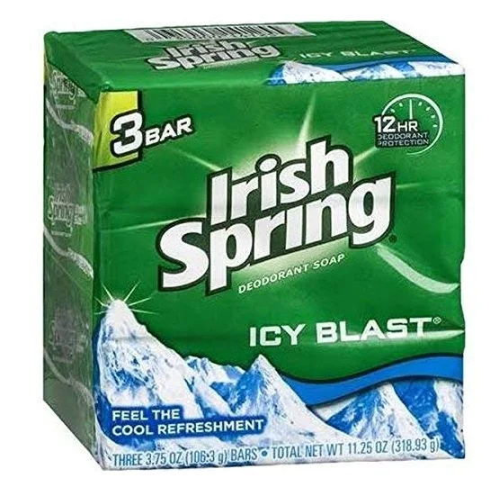 Irish Spring Deodorant Soap Original Bar, 3.7 Ounce (Pack of 3)