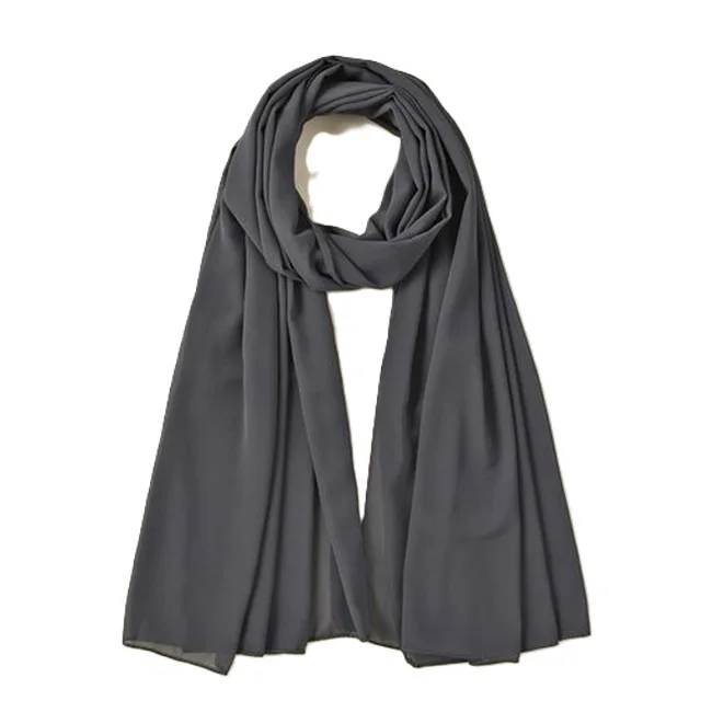 100% Polyester Knitted Plain Solid Custom Colors Pareo Beach Wear Quality Printed Scarf with Custom Sizes for Hijab