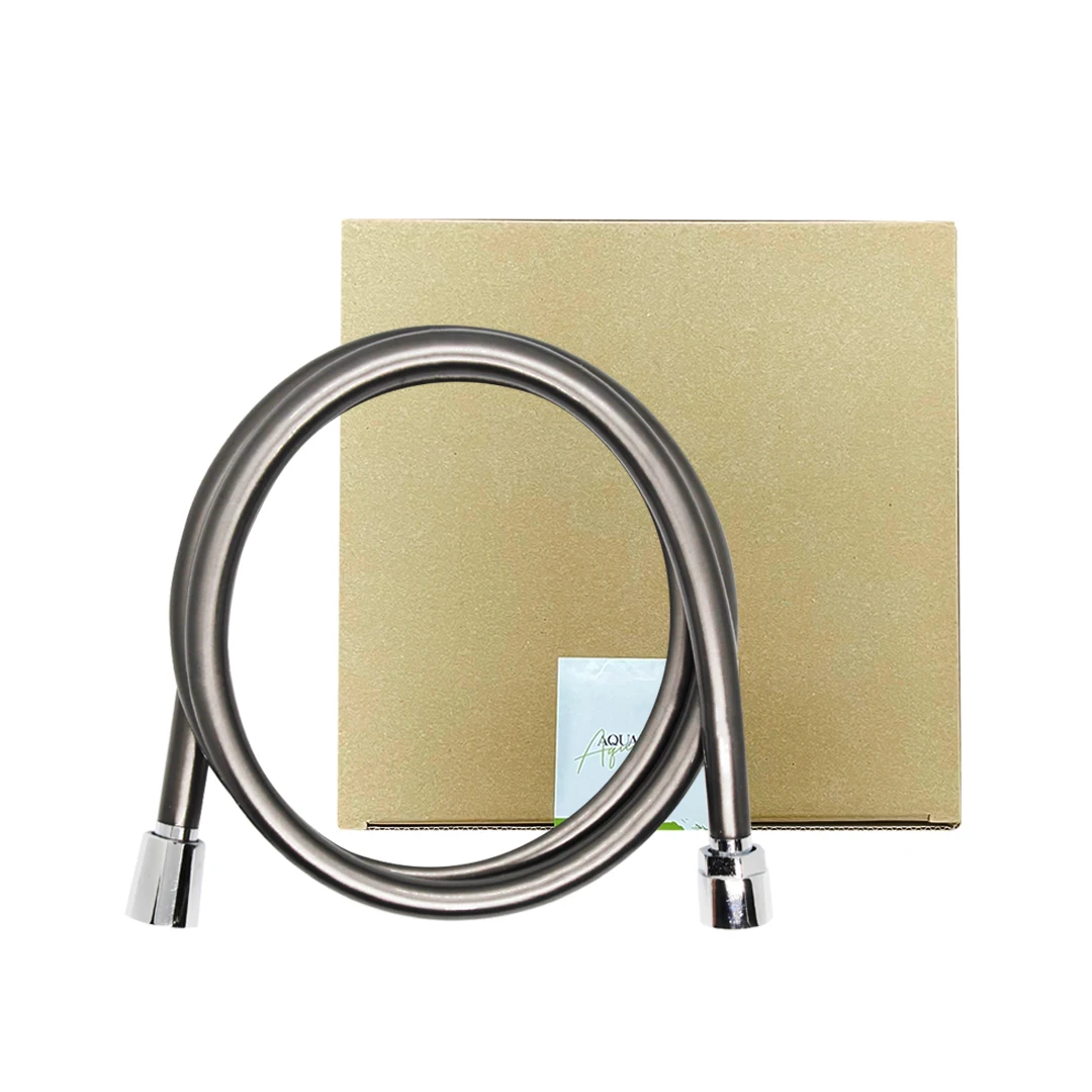[SISU CORPORATION] Bathroom Supplies PVC Shower Hose gray 1.5M Simple and Modern Design No Worries about Tide