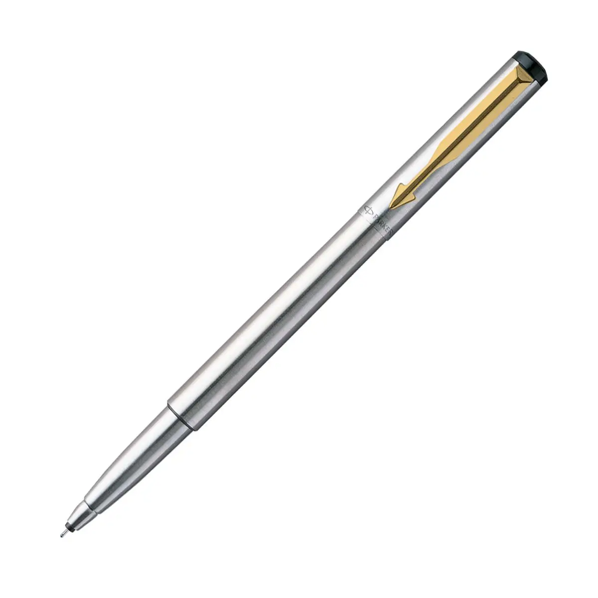 Parker Vector Stainless Steel (Gold Nib) GT Fountain Pen Steel Finished Pen Opening Mechanism: Cap on Cap off
