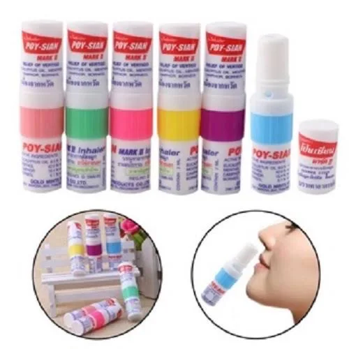 Inhaler Brand Poy- Sian 2 in 1 essential oil from Thailand