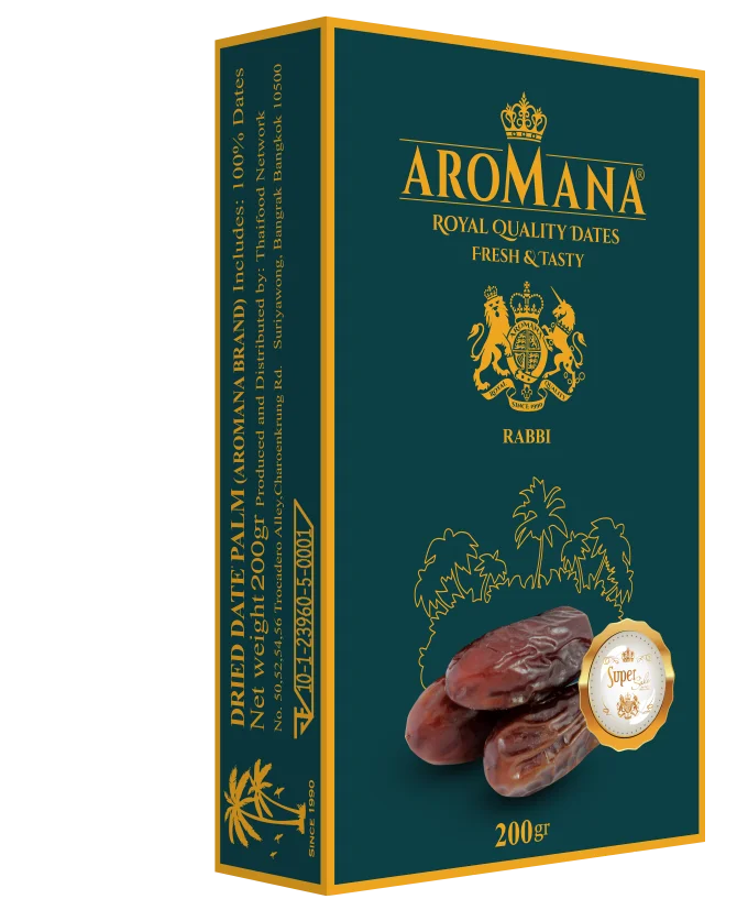Rabbi Dates by Aromana 200 grams Healthy Super Fruit Premium Packaging High Quality Best Selling Export Grade