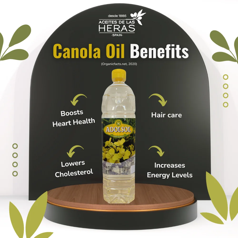 High Quality Refined Canola / Rapeseed Oil 1L PET bottle for cooking made in Spain