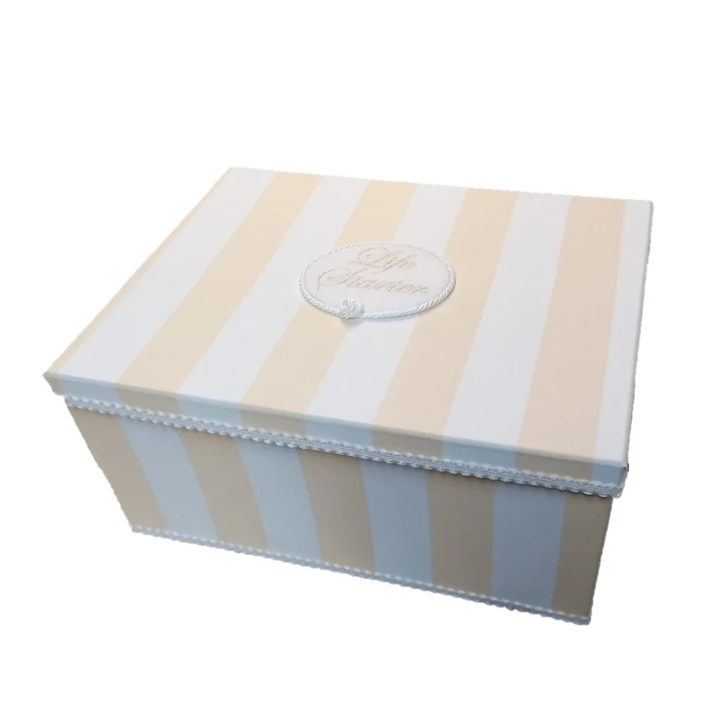 Factory Price Drawer Closet thick cardboard  Rectangular Box baby starter Kit shop logo embroidered