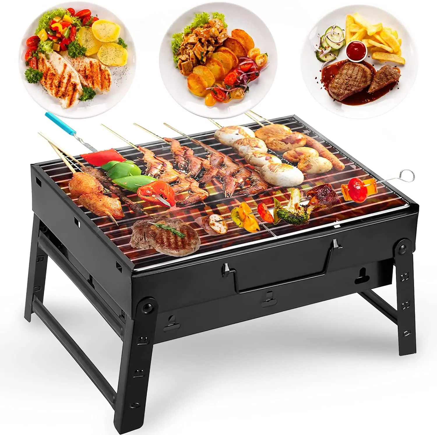 Wholesale BBQ Tool Apron Barbecue Apron Barbeque Grill Tool Set Christmas Space Men Black Laser Print Party Accessories Chinese